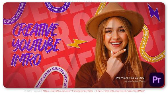 Colorful Vlog Intro Premiere Pro template preview