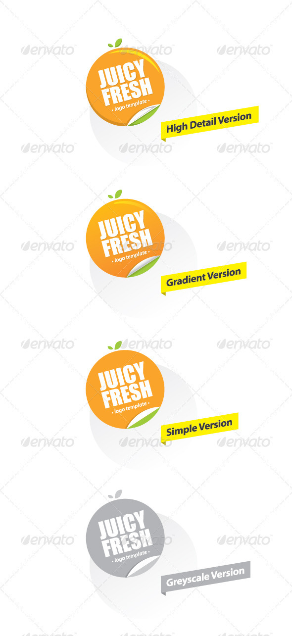 Juicy Fresh - Logo for healthy products - Nature Logo Templates