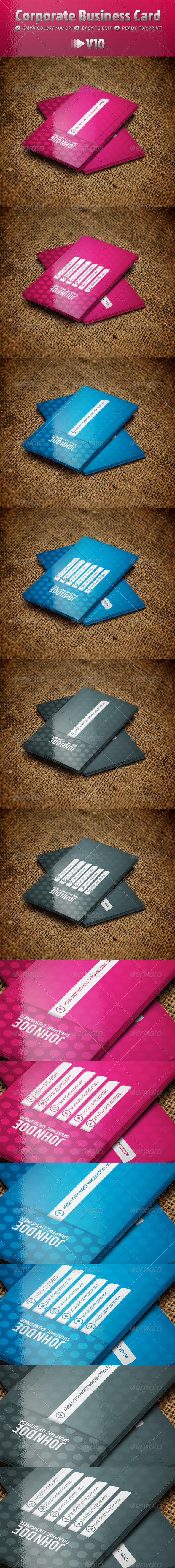 Corporate Business Card V10 - Corporate Business Cards