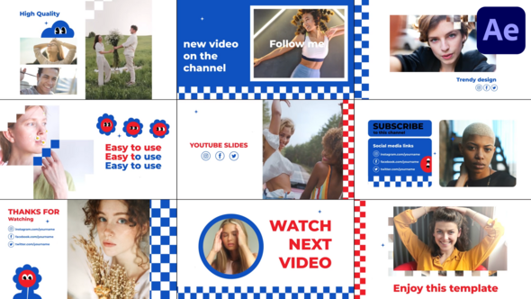 Trendy Media Slides for After Effects Openers template preview