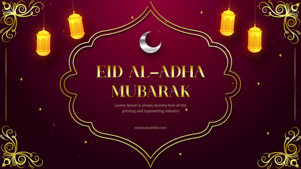Eid al Adha - Greetings and Invitation Elements template preview
