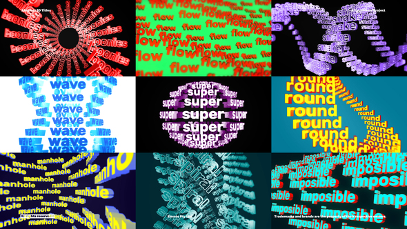 Abstract 3D Titles - Text Animation Video Displays template preview