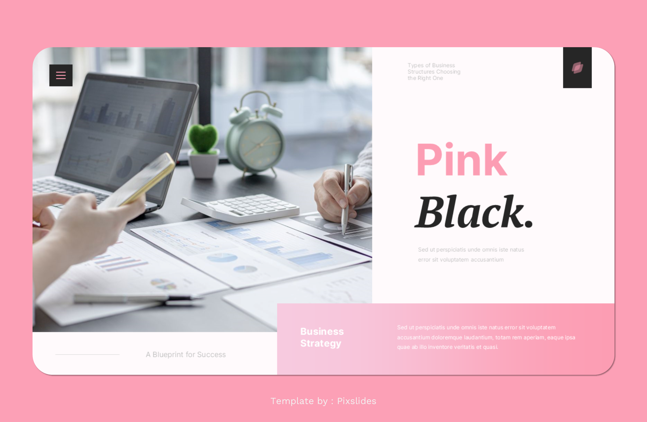 Pink Black Business Keynote Presentation, Presentation Templates ...