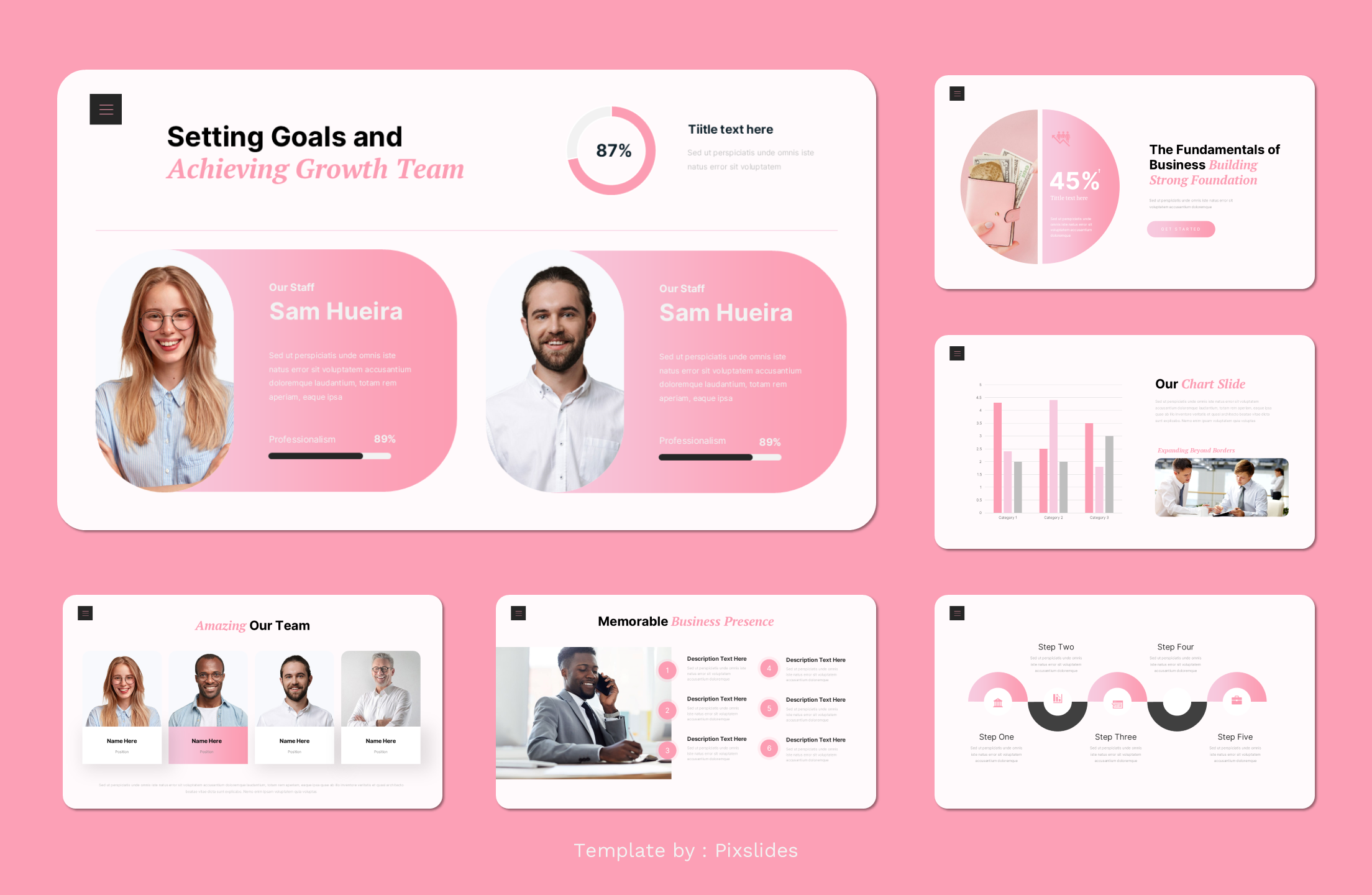 Pink Black Business Keynote Presentation, Presentation Templates ...