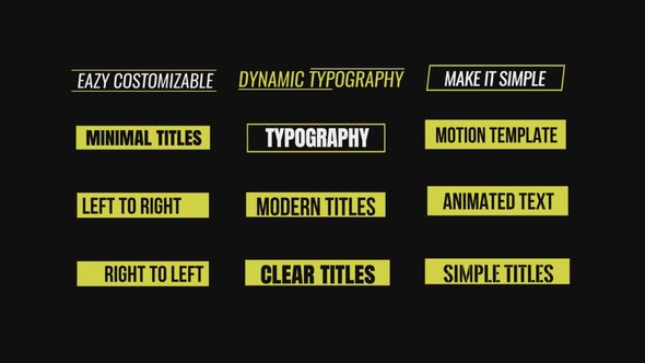 Single text Titles Elements template preview