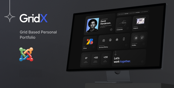 Gridx – Personal Portfolio Joomla Template