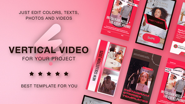 Instagram Vertical Reel Pink Red Product Promo template preview