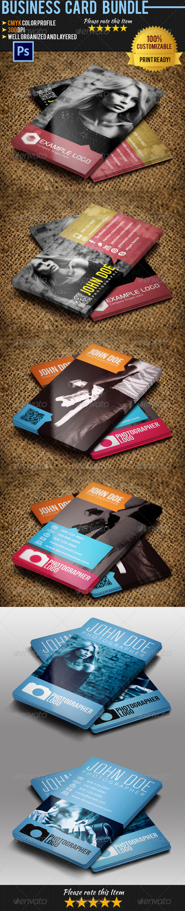 Photographer Business Card Bundle 03 - Industry Specific Business Cards