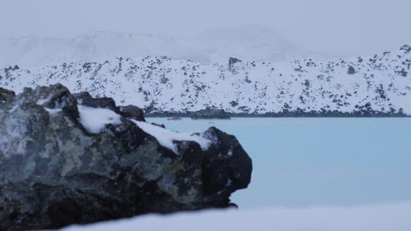 Iceland Geothermal Sulfur Pool In Winter