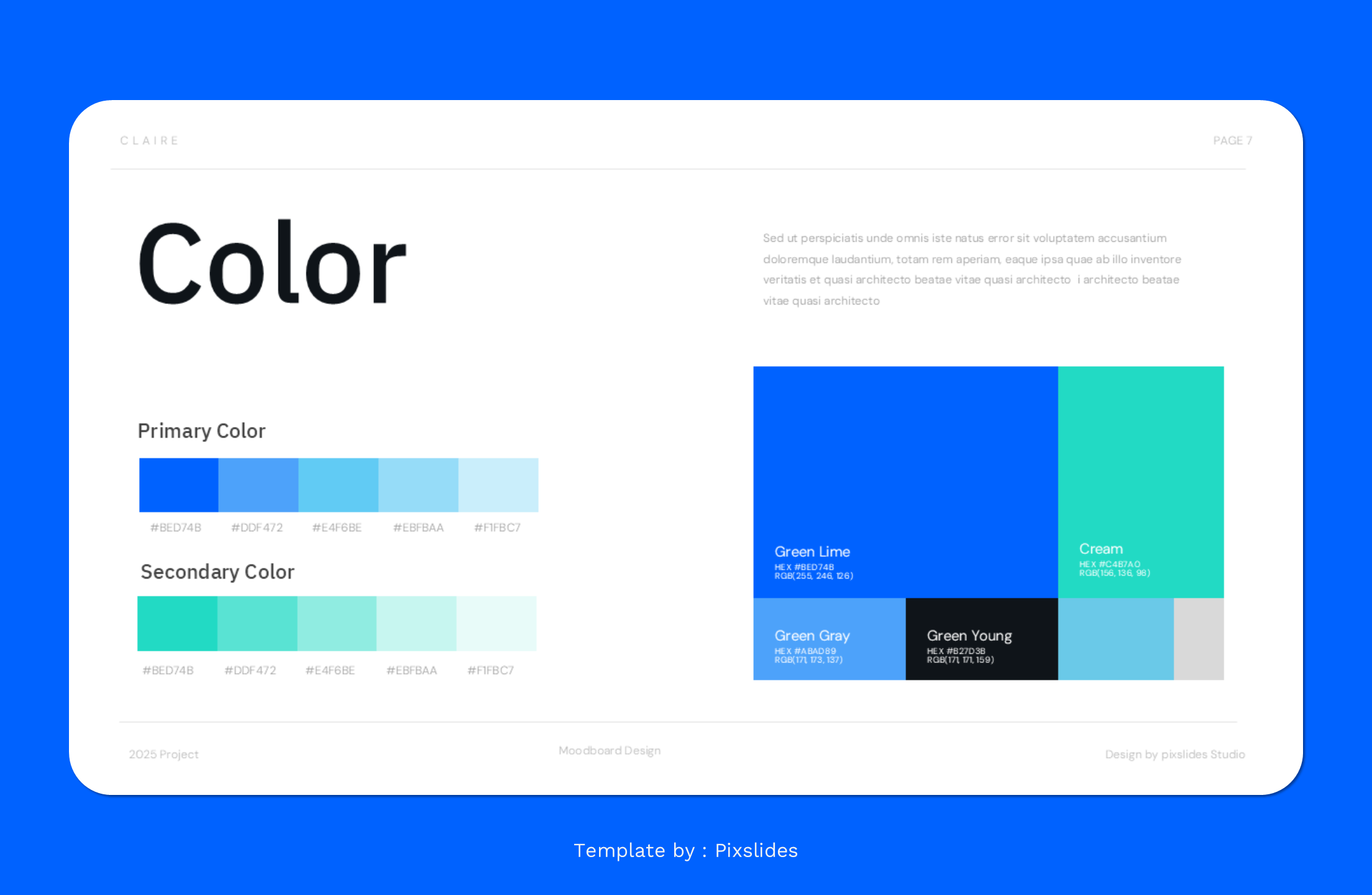 Claire - Moodboard & Design PowerPoint Presentation Template ...