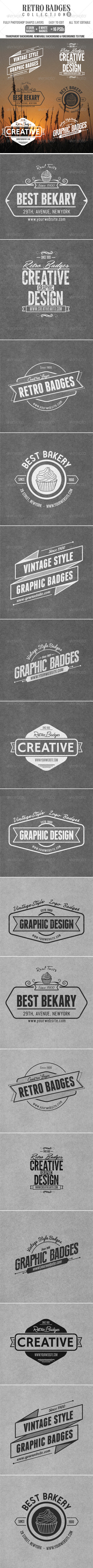 Retro Badges Col.8 - Badges & Stickers Web Elements