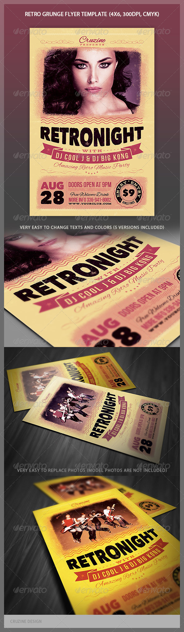 Retro Grunge Flyer - Events Flyers