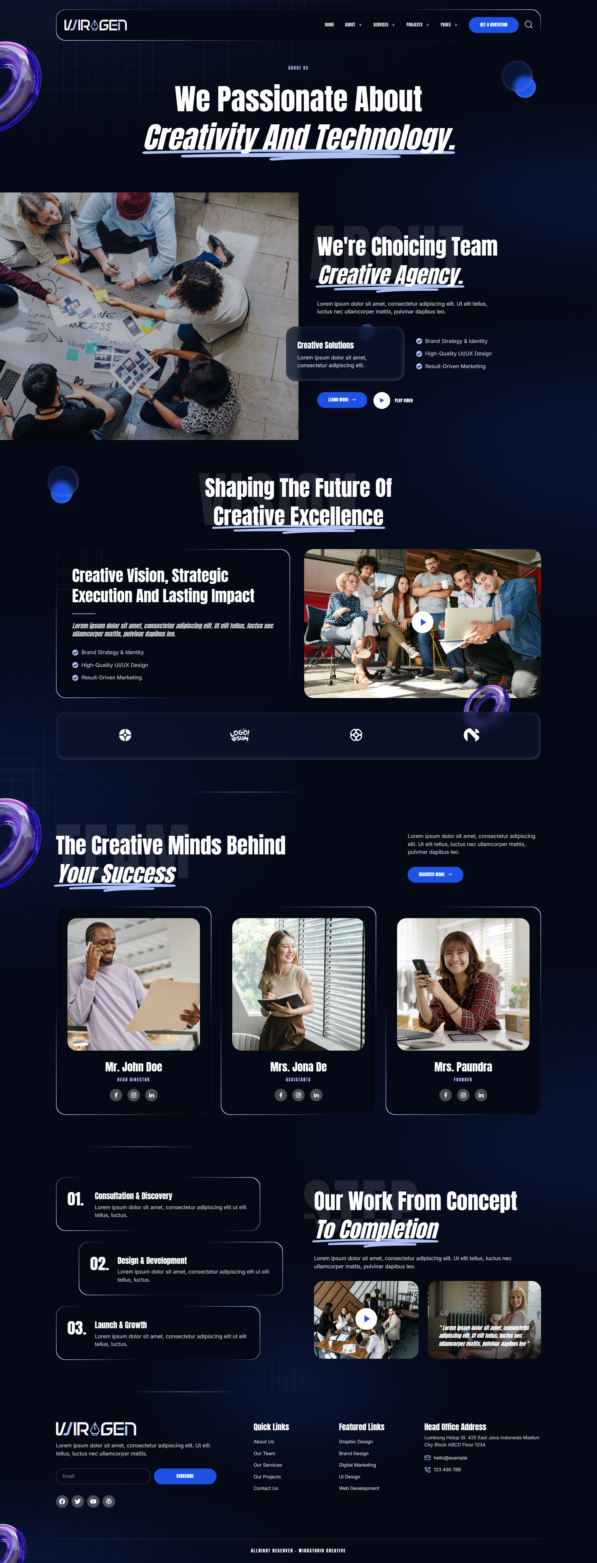 Wiragen Creative Agency Elementor Pro Template Kit by wirastudio