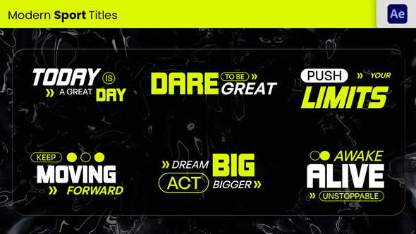 Sport Title Titles template preview