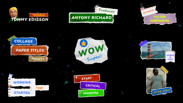 Collage Photo Lower Thirds V2 Elements template preview