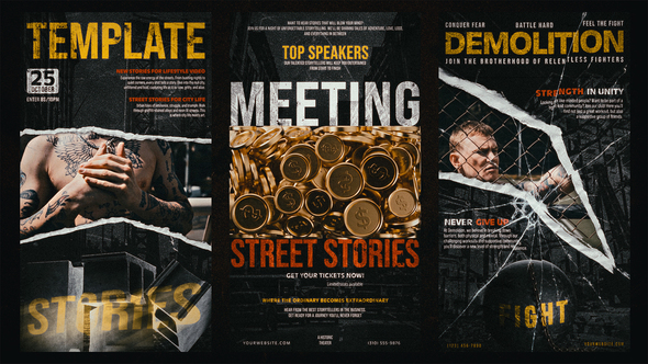 Street Stories Premiere Pro template preview