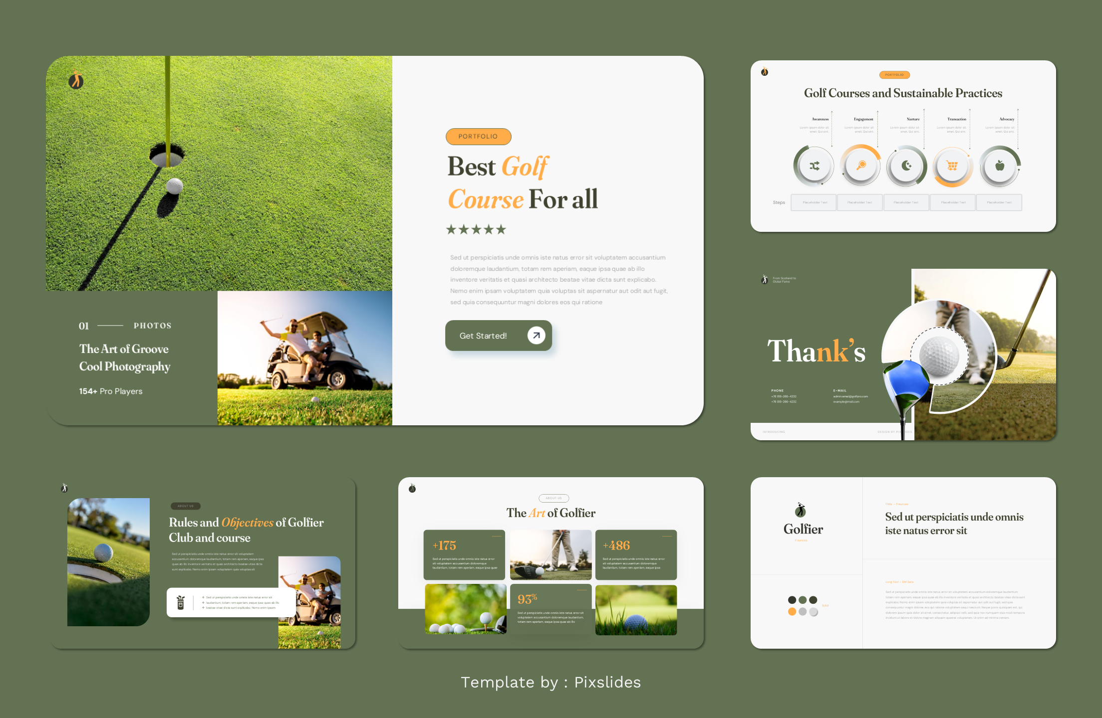 Golfier - Golf Club & Course Keynote Presentation Template ...