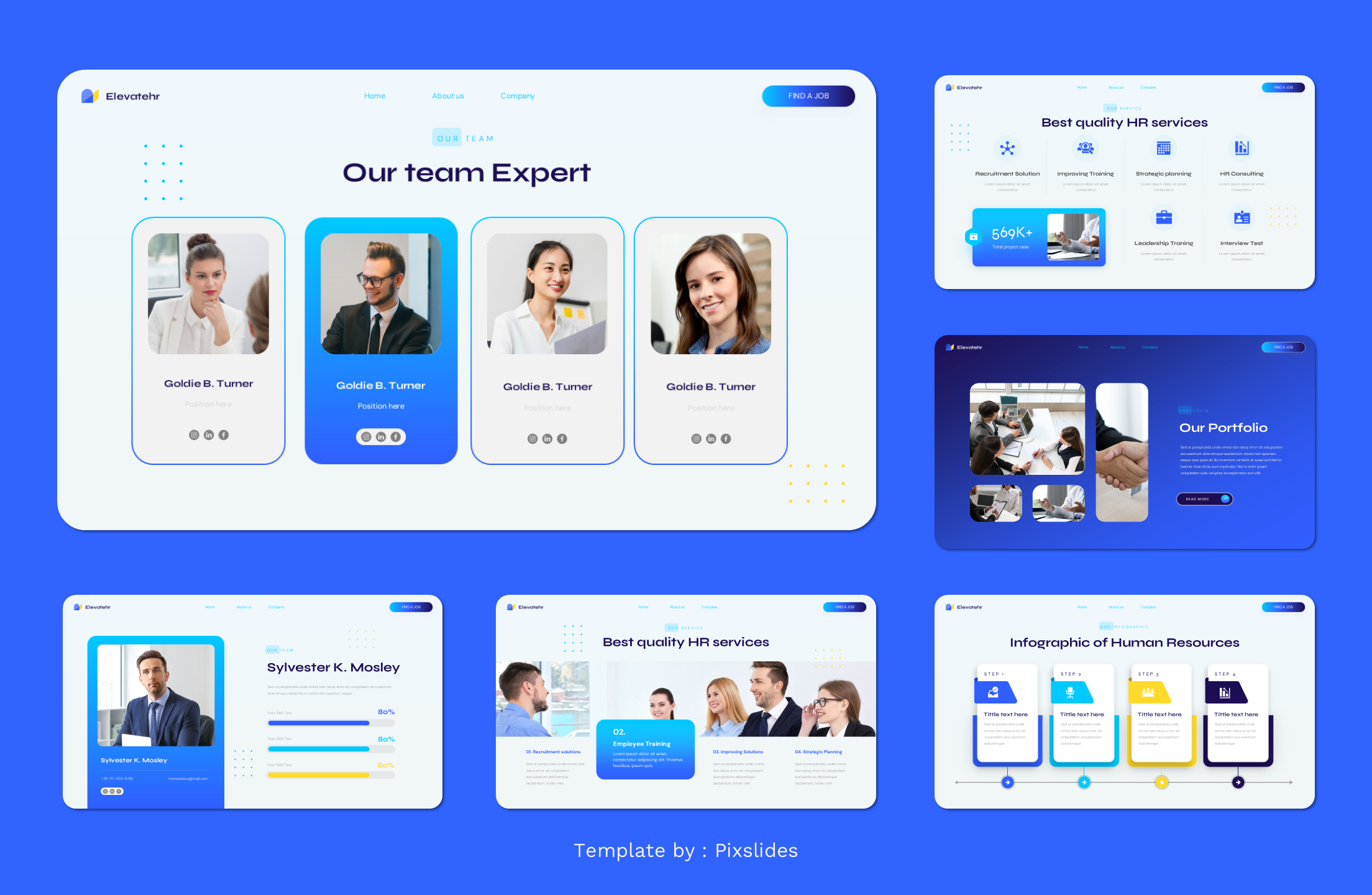 Elevatehr - Human Resources Recruiting PowerPoint Presentation Template ...