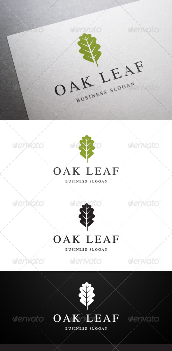 Oak Leaf Logo - Nature Logo Templates