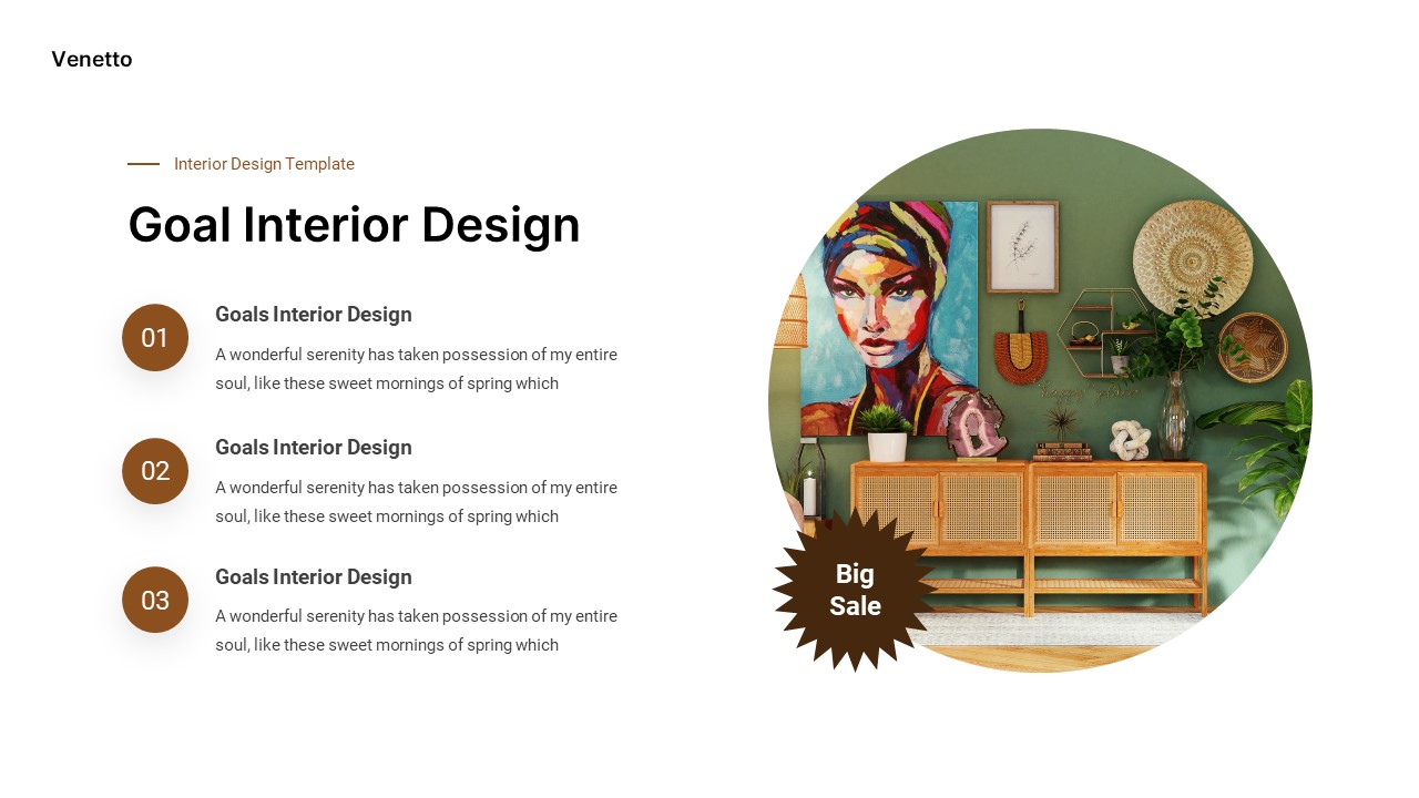 Venetto - Interior Design PowerPoint Template, Presentation Templates