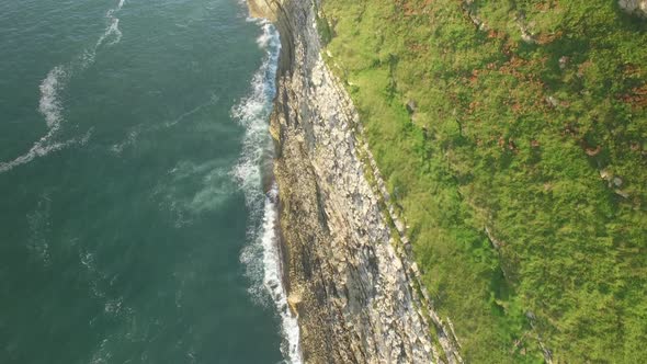 Aerial 4k Cliffs Sea 10