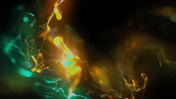 Colorful Glowing Particles Background Loop 4K