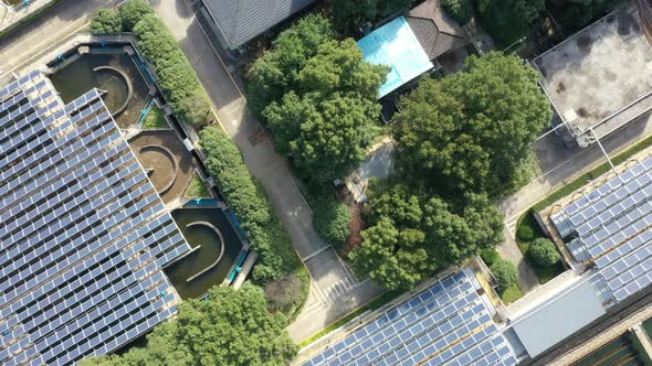 Sewage treatment plant in city alt