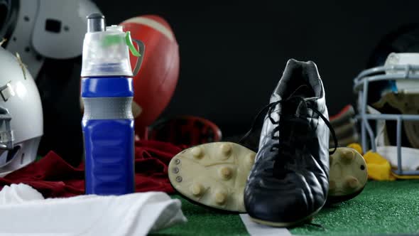 Various sports equipment on artificial turf 4k alt