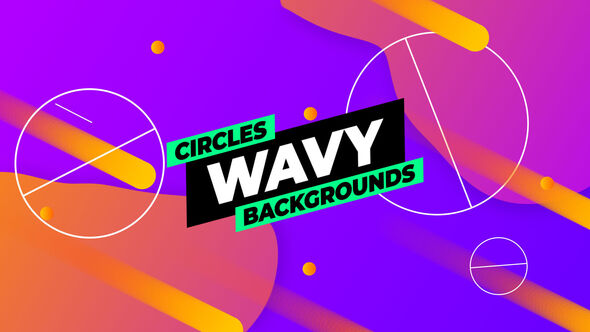 Circles Wavy Gradient Backgrounds Elements template preview