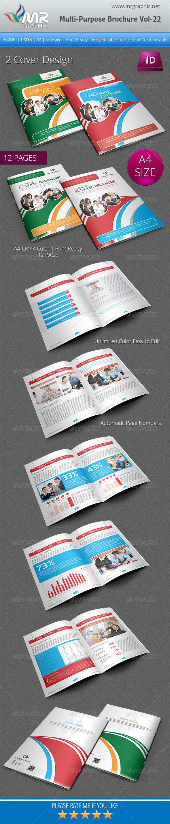Multipurpose Business Brochure Template Vol-22 - Corporate Brochures