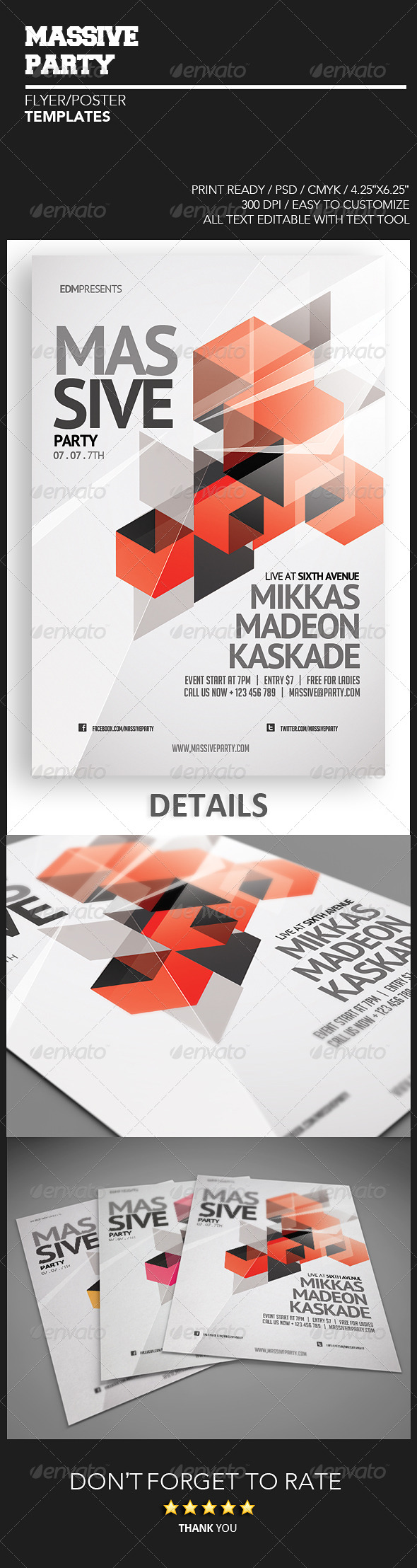 Massive Party Flyer - Events Flyers
