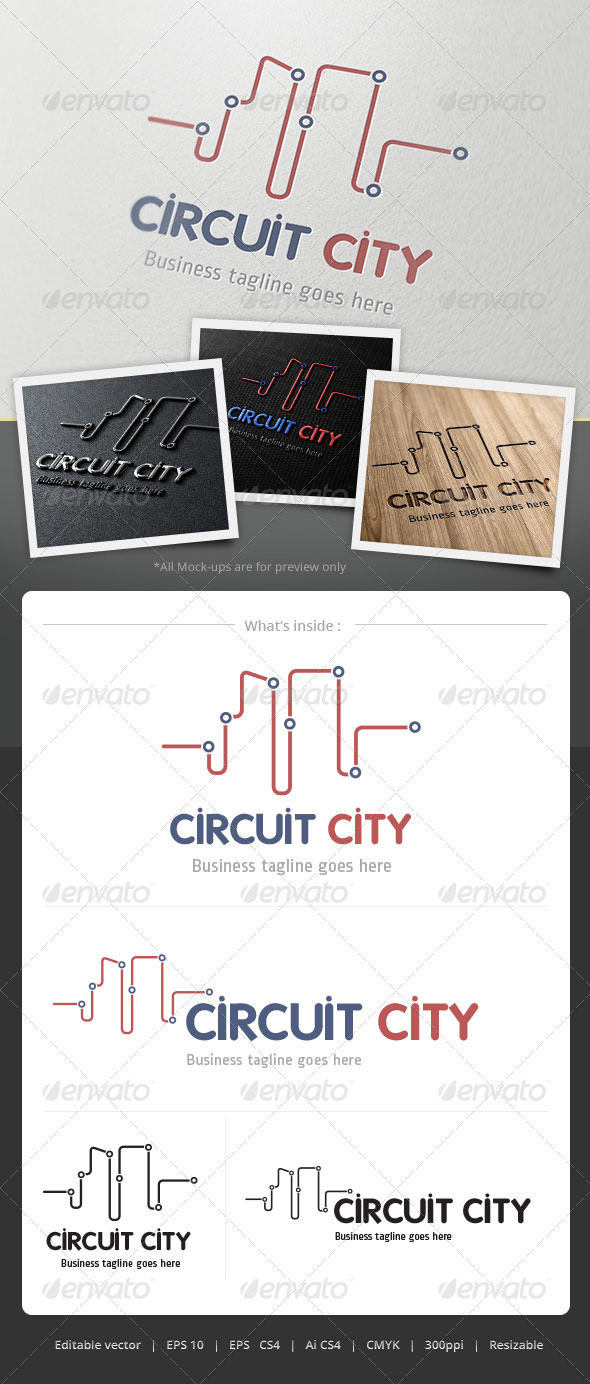 Curcuit City Logo - Objects Logo Templates