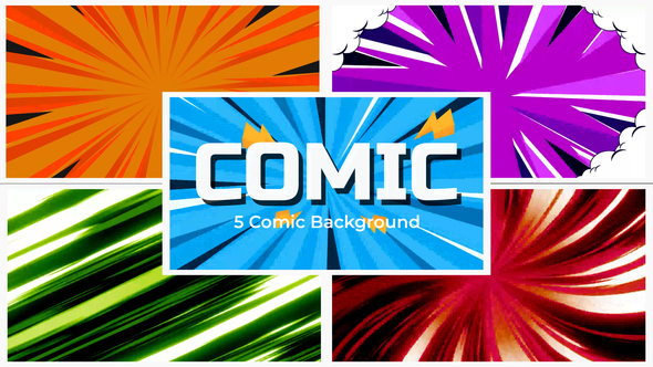 Comic Background Elements template preview