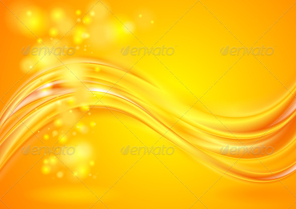 Bright Yellow Wavy Background - Backgrounds Decorative