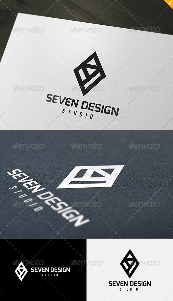Seven Design Logo - Numbers Logo Templates