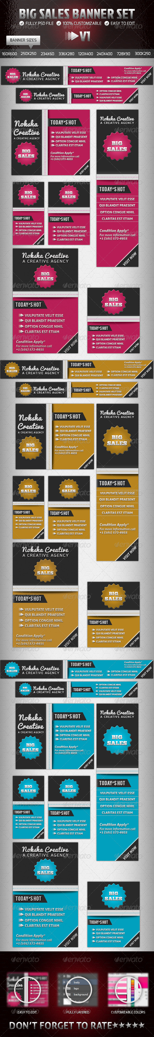 Big Sales Banner Set - Banners & Ads Web Elements