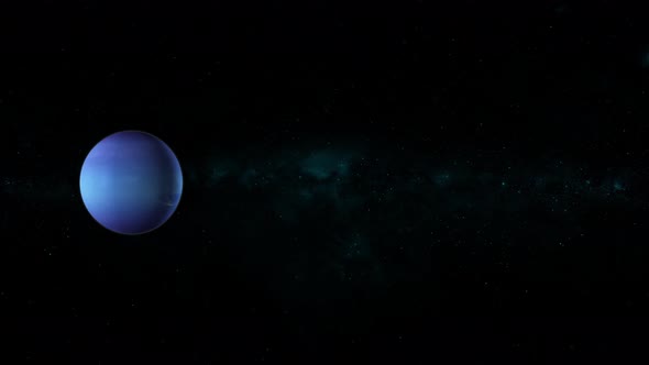 Planet of Neptune rotating background animation. Vd 1185