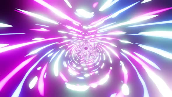 Neon Sci Fi Pink Tunnek Vj Loop Background 4K alt