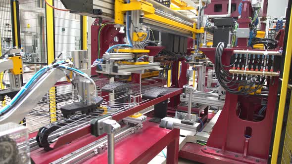 Industrial Production Line Of Dishwasher Basket Wire Bending And Spot Welding.