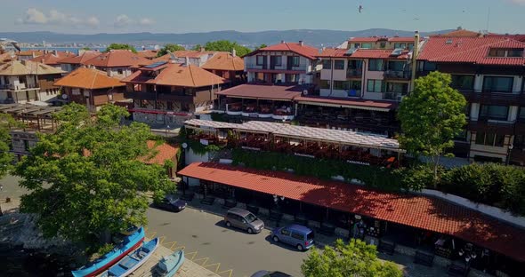 Drone View of the Old Port of Nesebar Bulgaria