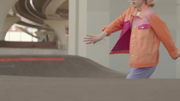 Girl in Y2K Outfit Vogue Dancing in Parking Lot alt