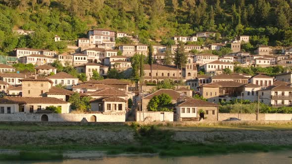 Old Traditional Houses of Historic City of Berat in Albania alt