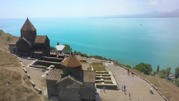 Old Sevanavank Monastery and Lake alt