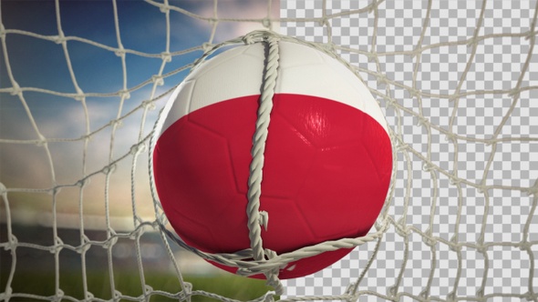Soccer Ball Scoring Goal Day Frontal - Poland