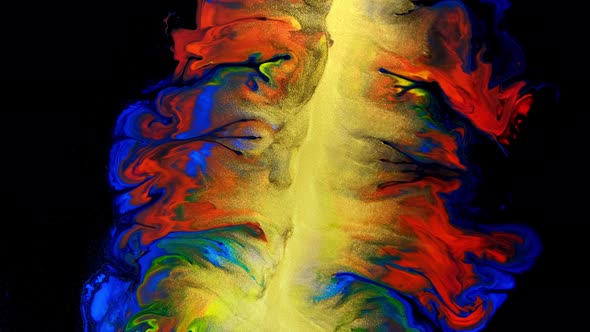 Red Blue Yellow Abstract Acrylic Texture alt