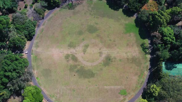 Aerial view of Peradeniya, a small town along the river, Kendy, Sri Lanka alt