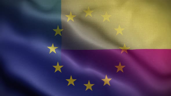 EU Benin Flag Loop Background 4K