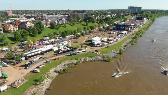 Beale Street Music Festival Aerial Footage - Memphis, TN alt