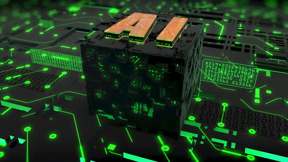 Artificial Intelligence Over Circuit Background 835 alt