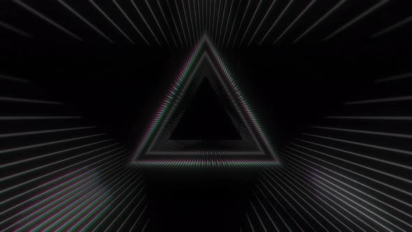 Analog Abstract Tempo Driven Triangle Tunnel Loop with Scanlines